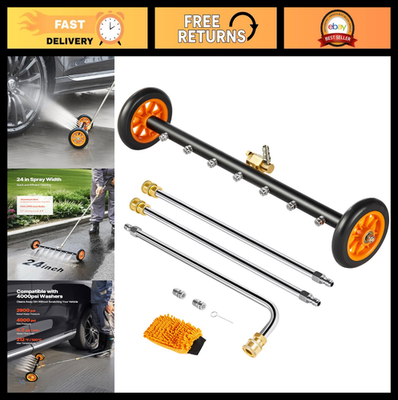 #ad 24quot; Pressure Washer Undercarriage Cleaner 4000 PSI Stainless Steel 7 Nozzles $85.99
