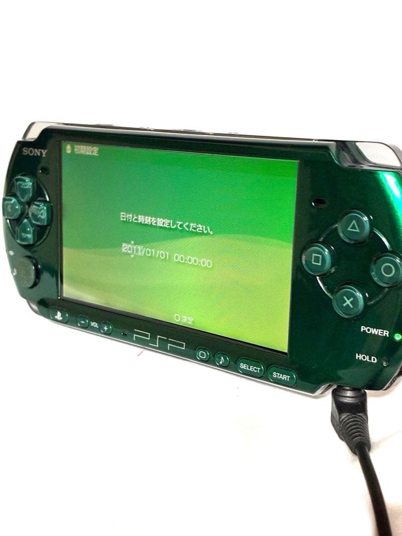 PSP Playstation Portable Spirited Green PSP 3000 SG Sony Console