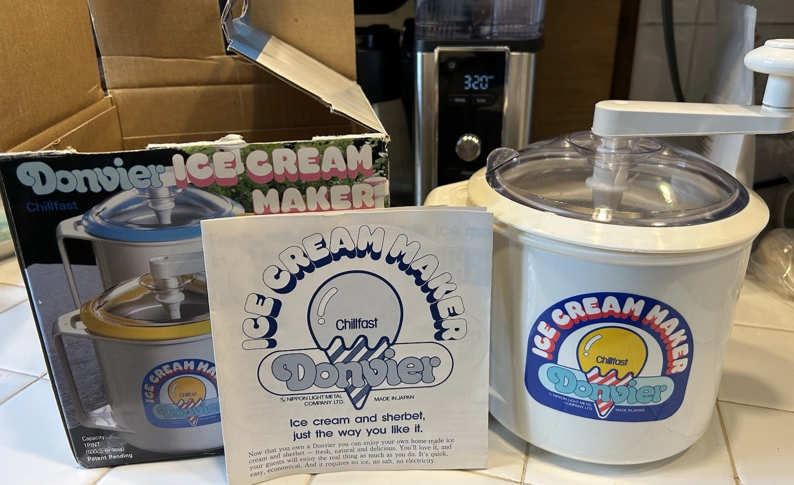 Vintage Donvier Chillfast Ice Cream Maker – Complete in Box 1 Pint