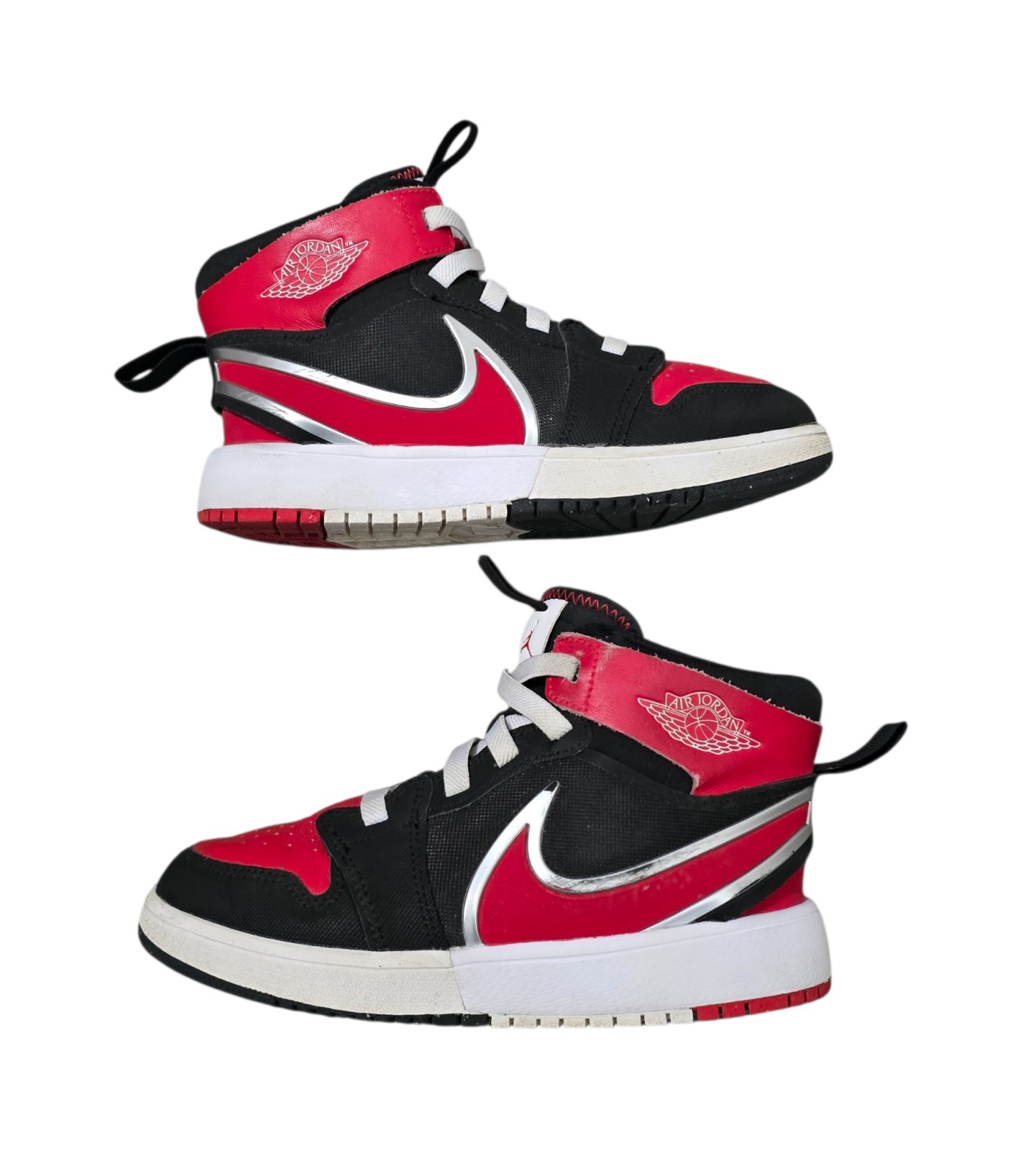 Youth Size 1y Easyon Black Red Sneakers