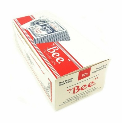 NEW Dozen Bee Standard Poker Decks (6 Red & 6 Blue), US Playing Card Company