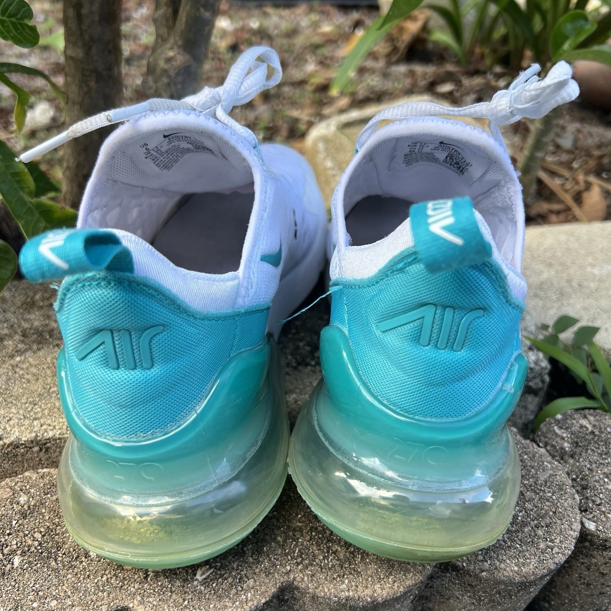 Nike Air Max 270 White Dusty Cactus Sneakers Women Sz 6 Rare