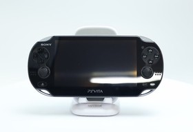 Very Good Sony PS Vita PCH-1000 Crystal Black Region Free Console with USB Cable