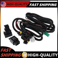 H11 Fog Light Wiring Harness Sockets Wire LED indicators Switch 12V 40A Relay