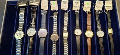 Konvolut 10 Armbanduhren. Herren und Damen. Quarz. Regent und Jacques Lemans
