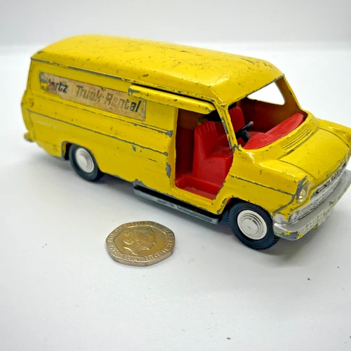 Dinky Toys - Ford Transit Van Hertz Truck Rental - Vintage - 1960s - Playworn