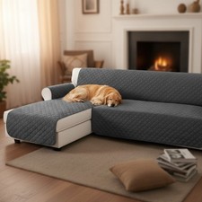 Luxury Large Sectional Sofa Cover - Reversible, Stain Resistant, Pet Friendly