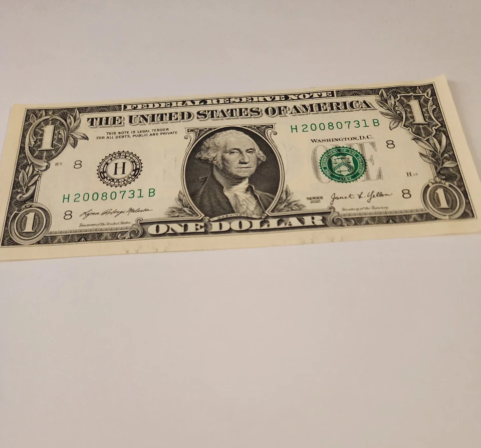 Birthday/Anniversary Note July/31/2008 One Dollar Bill - Image 2 of 4