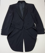 Vintage Christian Dior Monsieur Tuxedo Tailcoat Jacket Mens 40R Navy Peak Lapel