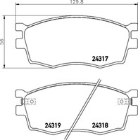 Bremsbelagsatz Scheibenbremse Hella Pagid 8DB 355 006-951 FüR Mc Accent Hyundai