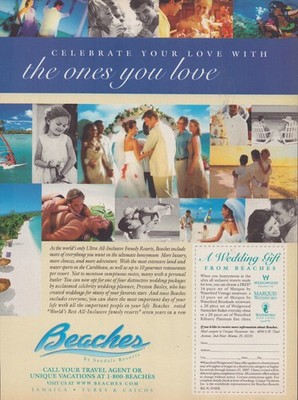 2005 Beaches by Sandals Resorts and British Virgin Islands Print Ad