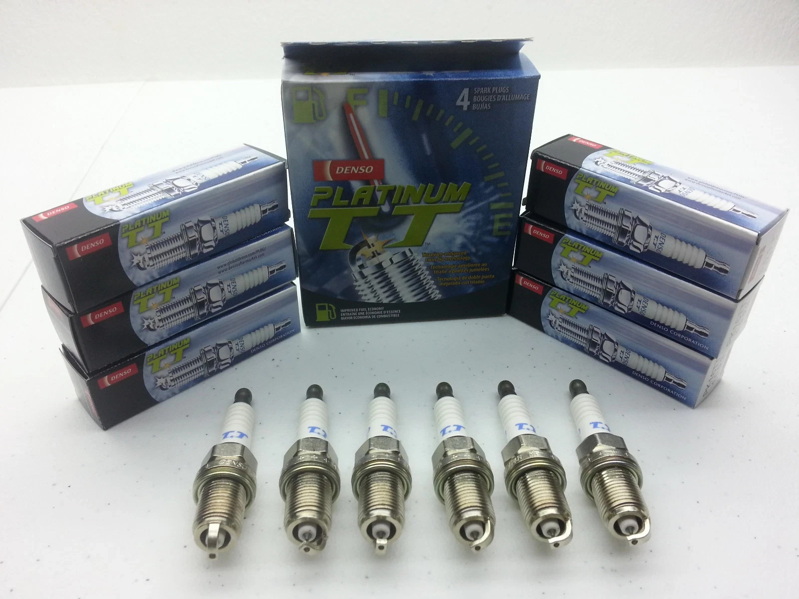 6x DENSO PT20TT 4512 Platinum-Titanium TT Spark Plug Pre-Gapped 