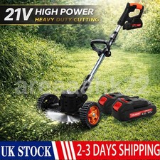 24V Electric Cordless Grass Trimmer Strimmer Garden Edger Cutter with 2 Battery