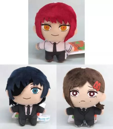 Juego de 3 figuras de peluche Moreplus Chained Man Mascot Makima Himeno Kobeni