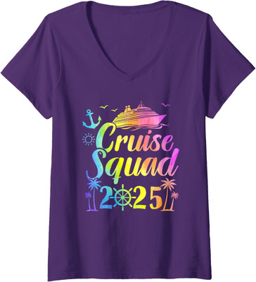 Cruise Squad 2025 For Matching Family Friends Ladies' V-Neck Tshirt