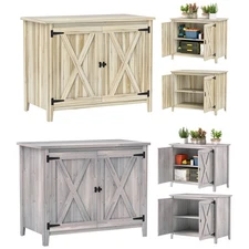 Outsunny Wood Outdoor Storage Cabinet Potting Shed with Shelf