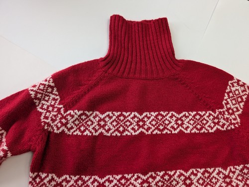 Gap Kids Sweater XL (12) Red Christmas Turtleneck Stretchy - Free Shipping - Picture 3 of 8