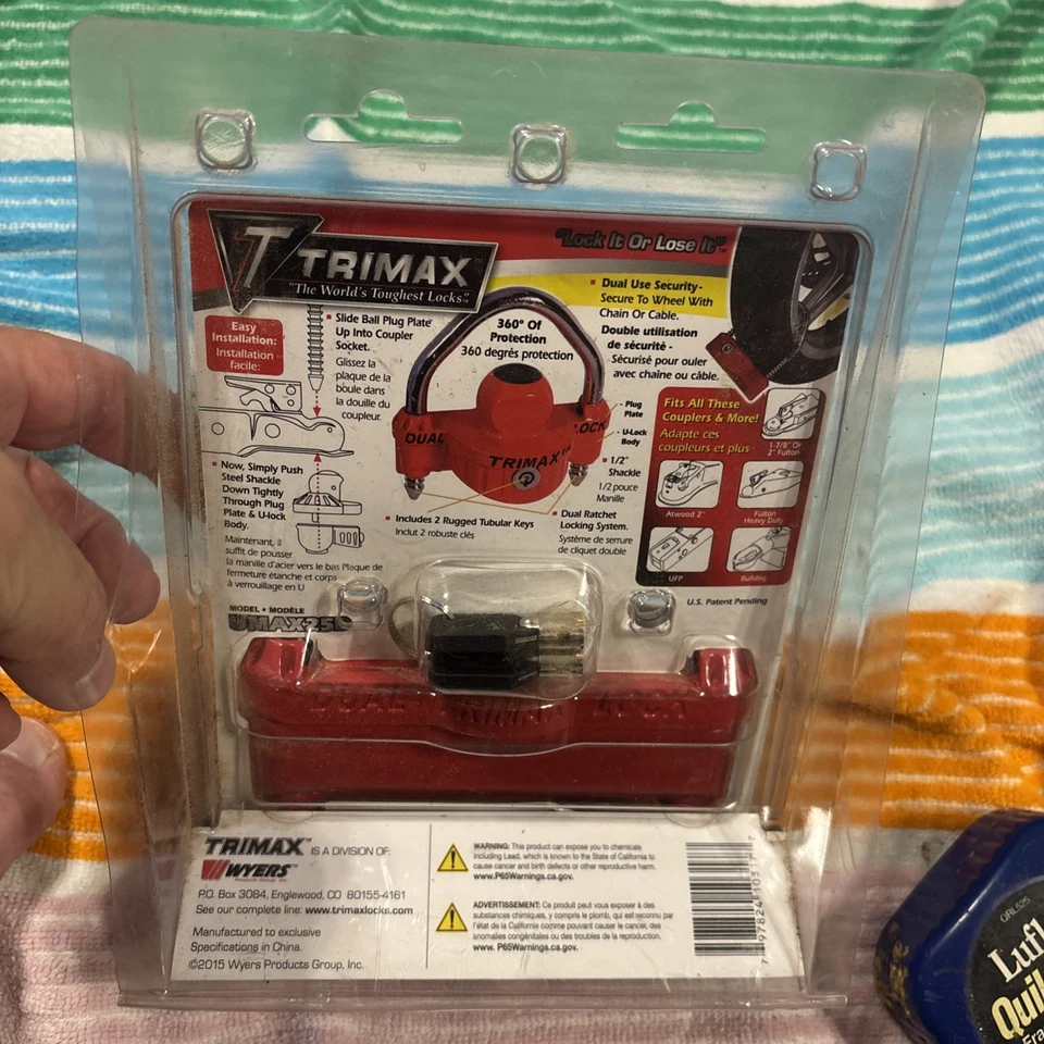 Acoplador de remolque universal de doble propósito TRIMAX UMAX100 Premium y bloqueo en U en U Foto 2 de 2