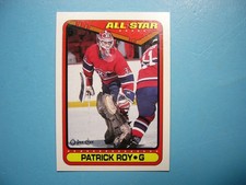1990/91 O-PEE-CHEE NHL HOCKEY CARD #198 PATRICK ROY AS NM SHARP!! 90/91 OPC