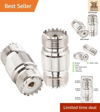 2PCS UHF Female SO-239 Coax Connector -  RF Adapter for Signal Quality