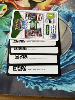 Pokemon TCG Online S&V, SWSH mixed Sets Code Cards 10 Per Bundle Newest Set Card