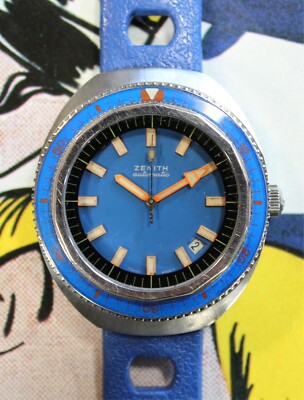 Zenith Sub Sea, A3637, 1000 mt, year 1970 vintage, with box