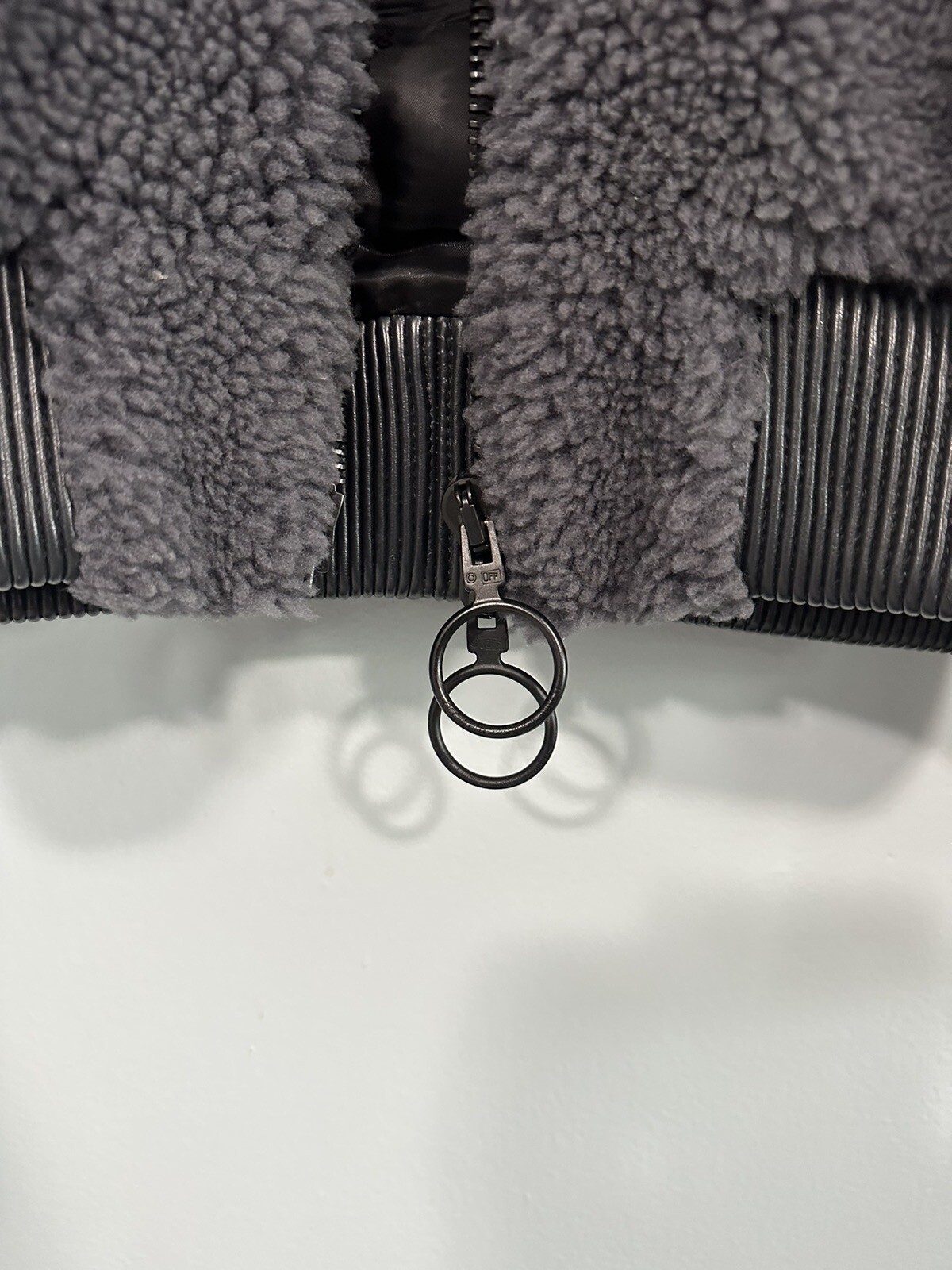 Off White Shearling Jacket, Size Medium - image 3