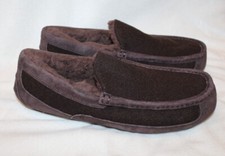 NIB UGG Men's ASCOT Wool UGGPure Lined Slip On Moccasin Slippers STOUT
