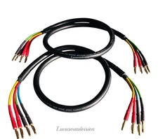 Van Damme Black Series Bi-Wire Speaker Cable 4x 2.5mm Terminated Pair