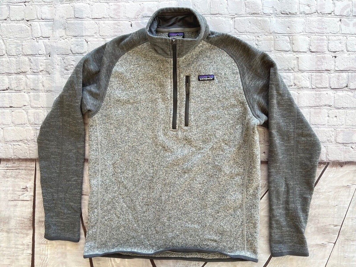 Mens PATAGONIA 2 Tone 1/4 Zip Pullover Fleece Better Sweater Large 