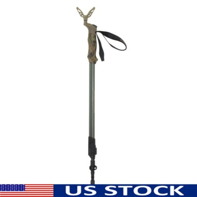 #ad Adjustable Shooting Stick Monopod W Push Button Lock Hunting amp; Shooting New $69.67