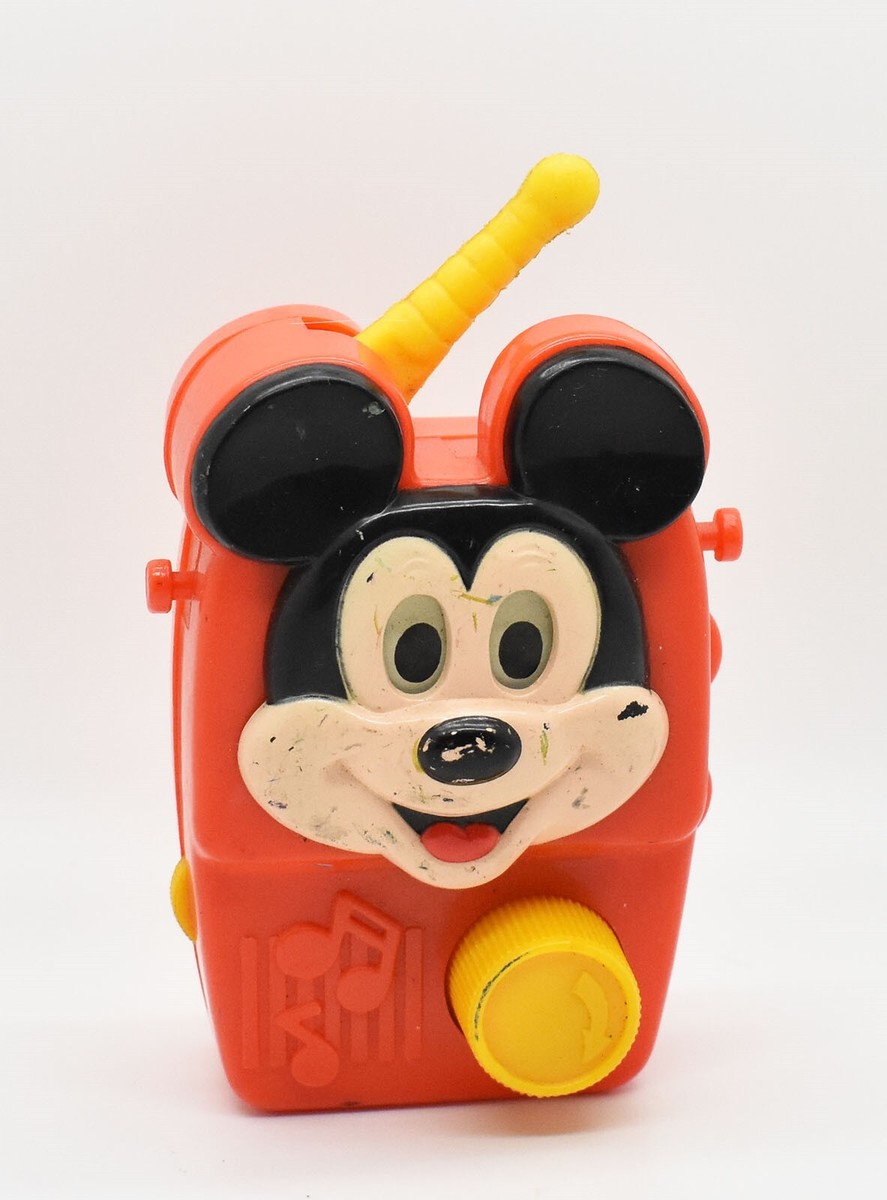 Walt Disney Mickey Mouse Wind Up Music Box Radio Illco Works