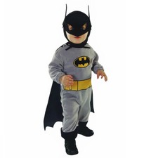 BABY BATMAN KOSTÜM Karneval Kleinkinder Superheld Overall Maske Umhang Gr. bis74