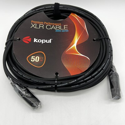 #ad Premium Performance XLR Microphone Cable 3 pin 50 ft. Black 3000 series $44.99