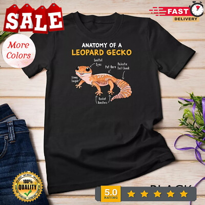 Anatomy Of A Leopard Gecko Funny Gecko Mom Reptile Dad Casua T-Shirt Unisex Casu