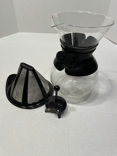 Clear Glass Carafe Filter Coffee Maker 