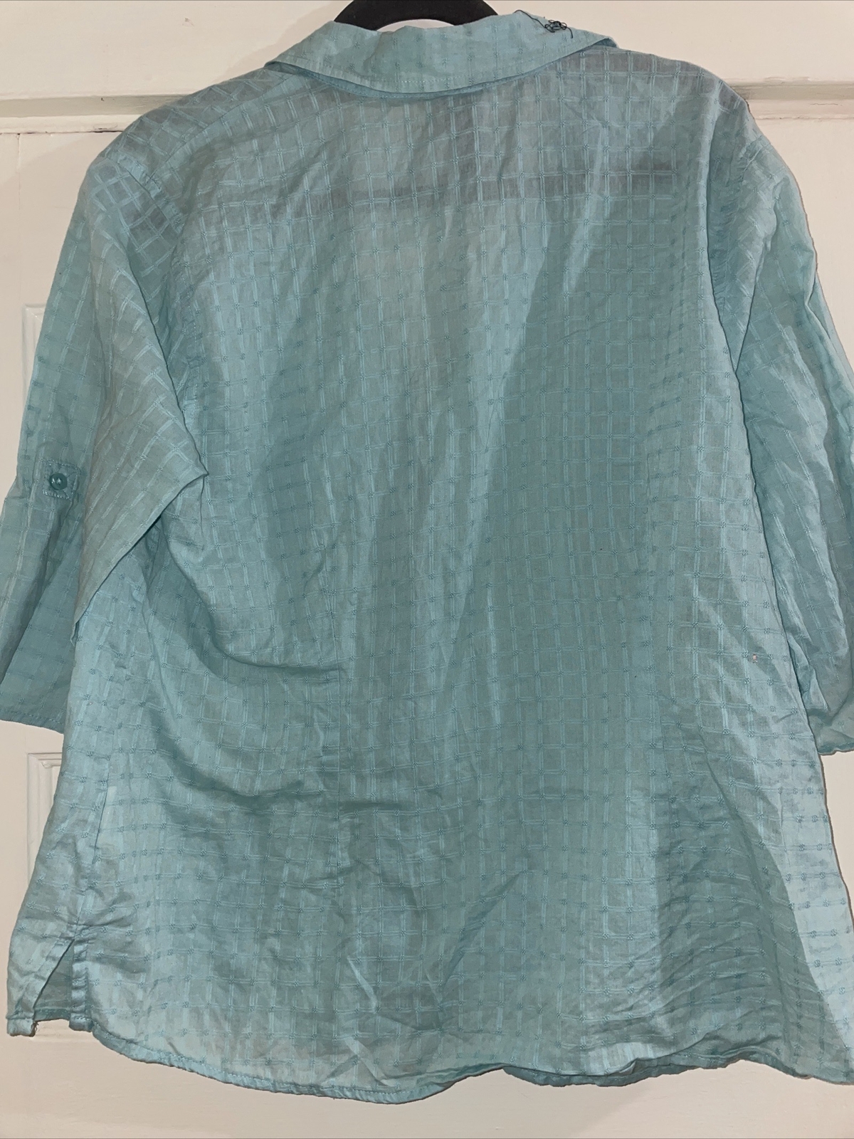 Basic Editions Women's Roll Tab Sleeve Blouse sz … - image 2