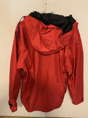 Veste De Pluie Vintage REI Gore-Tex - Taille M - Rouge Avec Capuche - Imperméable En Nylon - Occasion Parfait état