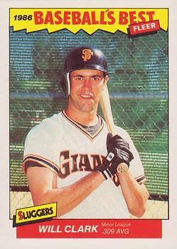 1986  Fleer Baseball's Best Sluggers vs. Pitchers #6 Will Clark