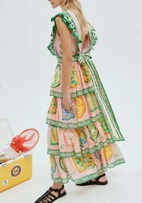 ALEMAIS ALMAIS Porcelain Frill Tiered Linen Maxi Dress | eBay ALEMAIS ALMAIS Porcelain Frill Tiered Linen Maxi Dress | eBay