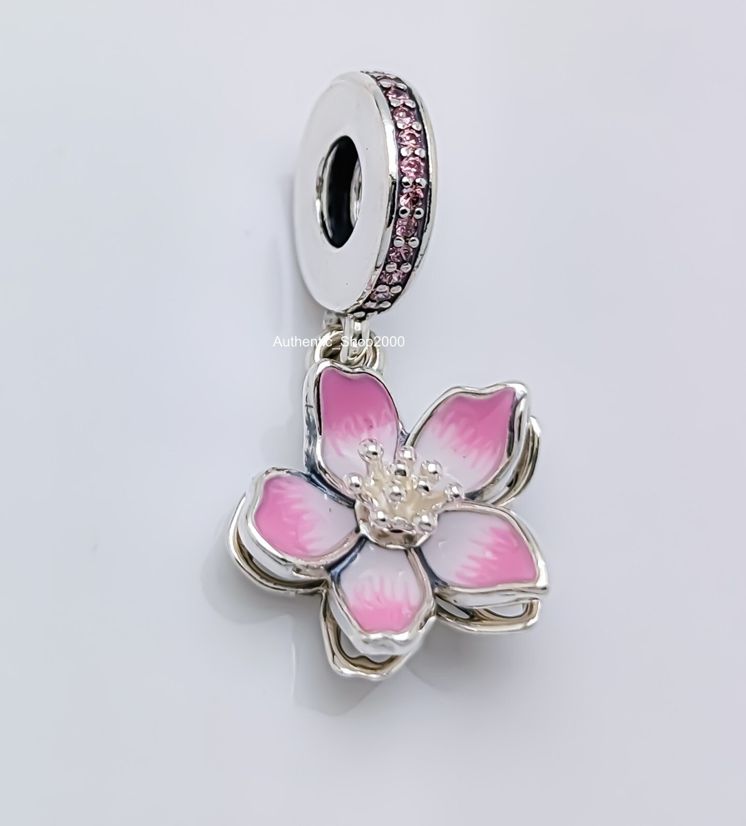 New 100% Authentic PANDORA 925 Moveable Pink Cherry Blossom