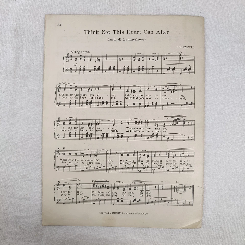 Raro Antiguo 1909 Canciones Famosas de Óperas Famosas - Libro de Partituras G. Martaine Foto 3 de 4