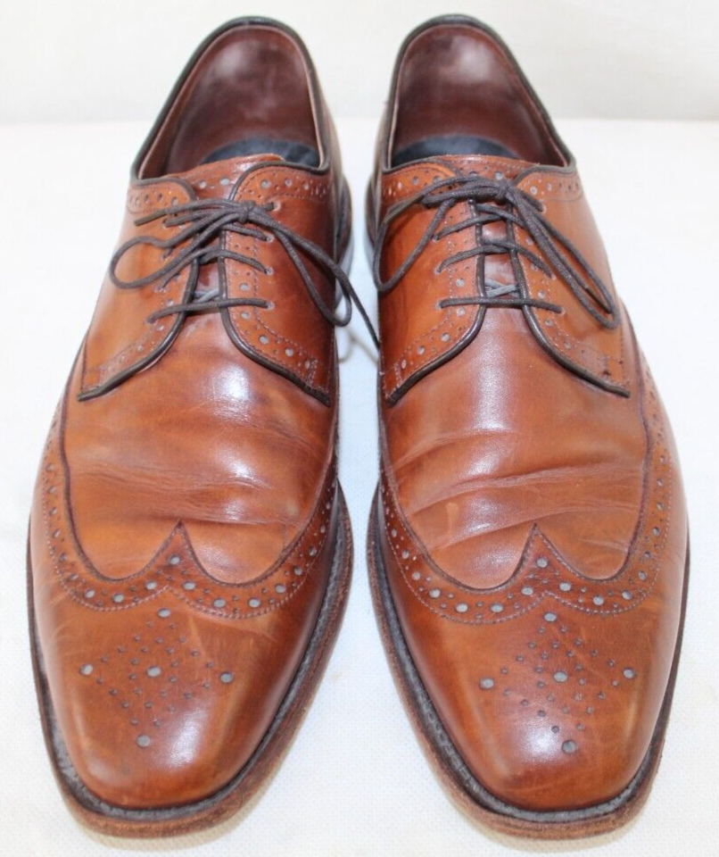 Allen Edmonds Mens 10 D Bel Air Brown Wingtip Blucher 