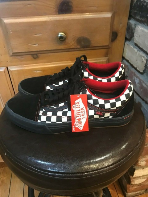 vans old skool peraza pro black checkerboard skate shoes