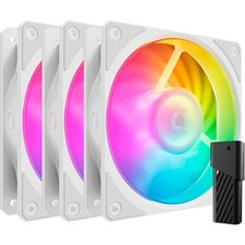 Cooler Master Mobius 120P ARGB 120x120x25, Gehäuselüfter, weiß