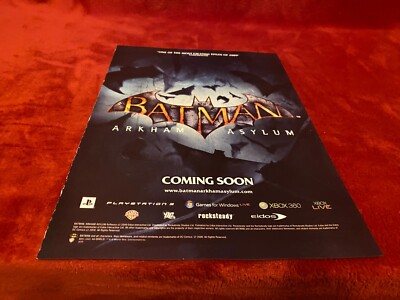 PADA21 SPIEL WERBUNG 11X9 BATMAN ARKHAM ASYL PLAYSTATION XBOX PC CD ROM