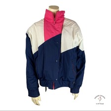 Vintage Edelweiss Womens Ski Jacket Coat - Color Block Retro 80s Sz L