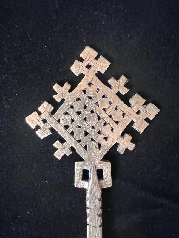 Ethiopian Orthodox Coptic Christian Golden Priests Blessing Cross, Home Decor
