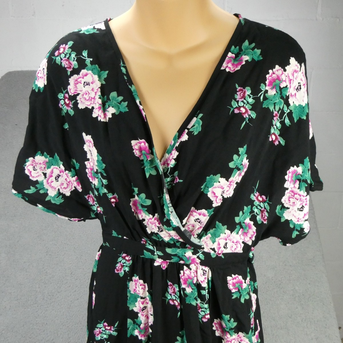 LOVE FIRE Maxi Dress Long S Blue Floral Feminine Romantic Fairygoth Faux  Wrap | eBay