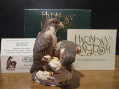 Harmony Kingdom Baby Love Peregrine Falcon Family UKMade BoxFigurine LE 500 RARE